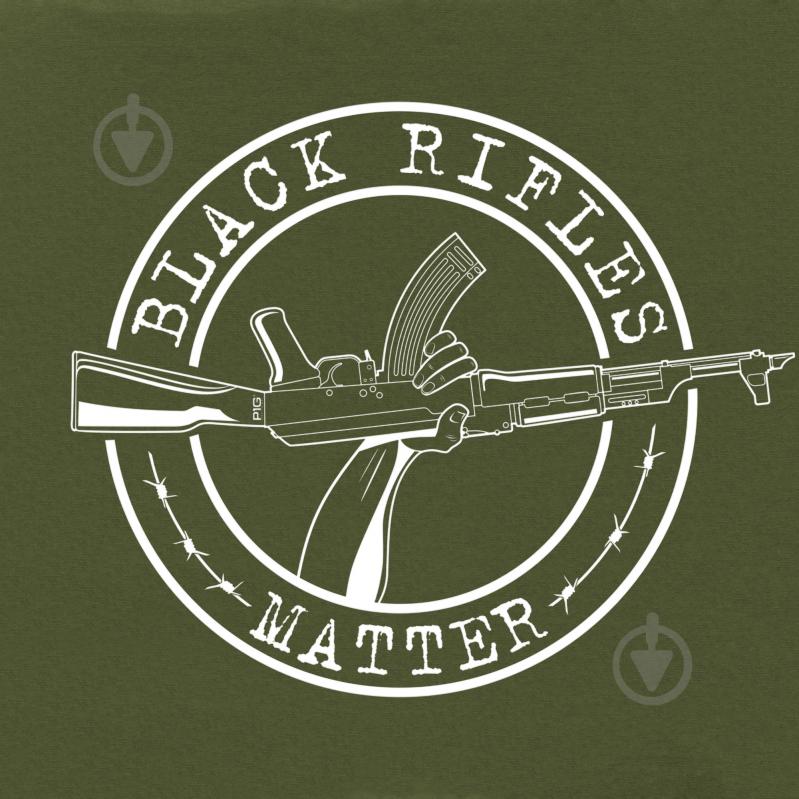 Футболка P1G "BLACK RIFLES MATTER" UA281-29891-OD-BRM р.L [1270] Olive Drab - фото 3