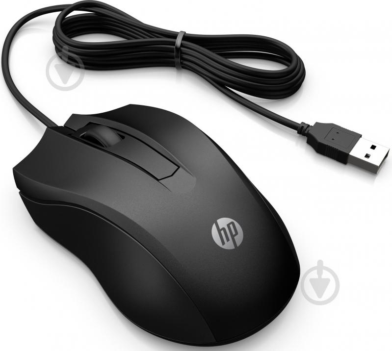 Мышка HP 100 USB (6VY96AA) Black - фото 4