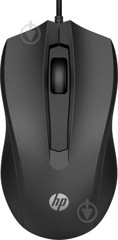 Мышка HP 100 USB (6VY96AA) Black - фото 1