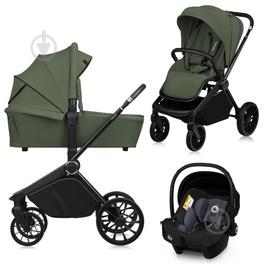 Коляска 3 в 1 Lionelo MIKA PLUS 3IN1 GREEN OLIVE - фото 1 Коляска 3 в 1 Lionelo MIKA PLUS 3IN1 GREEN OLIVE - фото 1