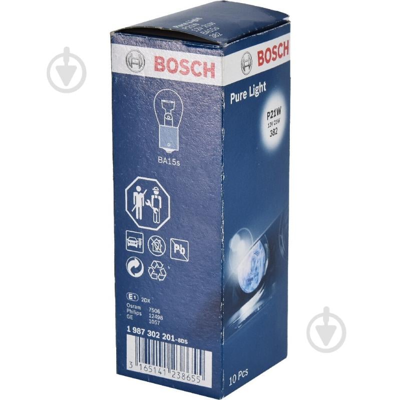 Автолампа накаливания Bosch Pure Light 21 Вт 1 шт.(BO 1987302201) - фото 2