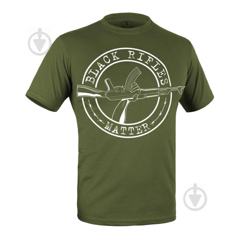 Футболка P1G "BLACK RIFLES MATTER" UA281-29891-OD-BRM р.XL [1270] Olive Drab - фото 1