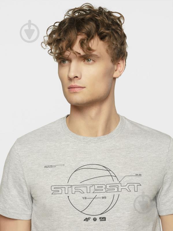 Футболка 4F D4L20-TSM226 S серый - фото 2