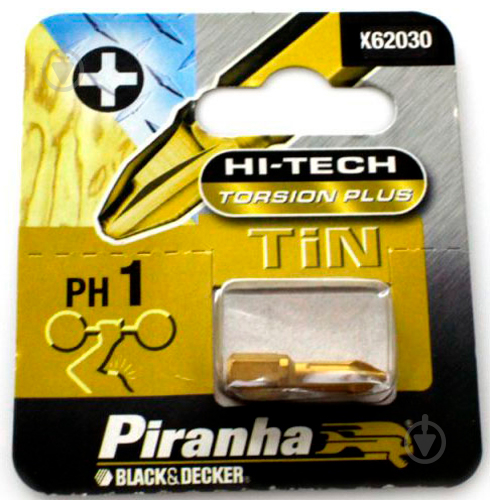 Біта Stanley Hi-tech Torsion Plus Philips Head Ph1 Hex Shank Screwdriver 1 шт. X62030 - фото 1