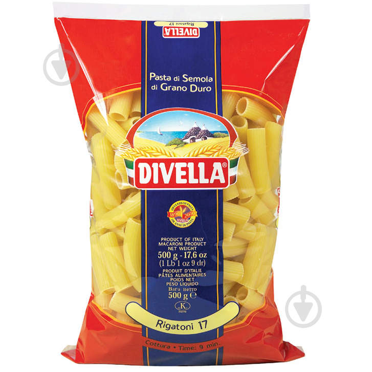 Макарони Divella 017 Rigatoni 500 г - фото 1