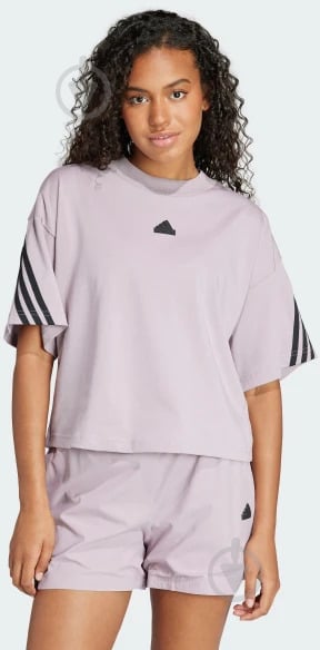 Футболка Adidas W FI 3S TEE IS3613 р.XL фиолетовый - фото 1