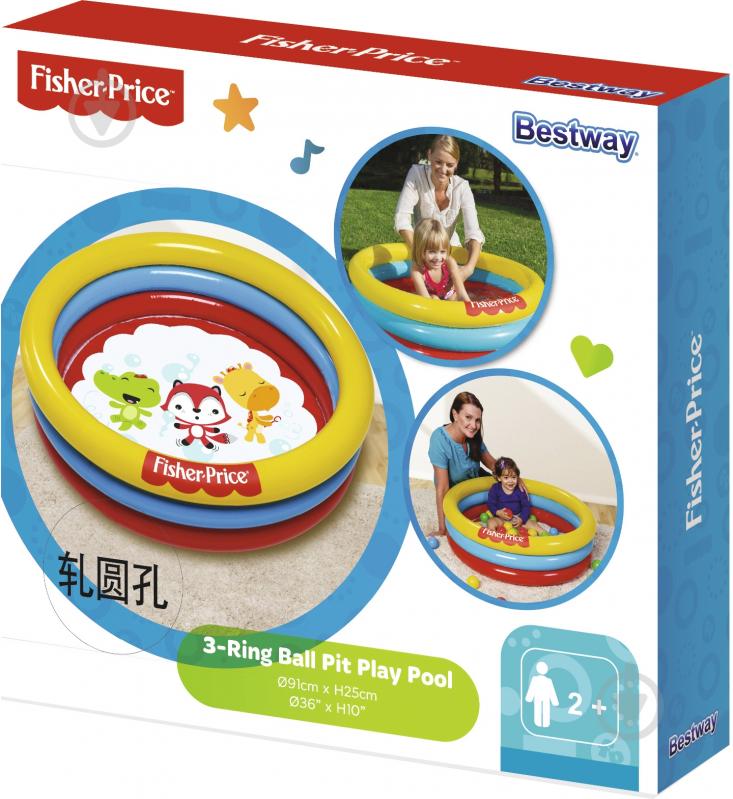 Бассейн надувной Fisher Price 91х25 см 93501 - фото 6