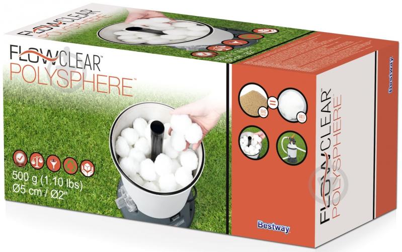 Наполнитель для песочных фильтров Bestway Flowclear Polysphere 500 г - фото 8