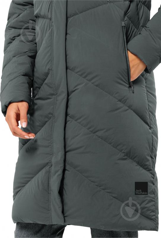 Пальто жіноче зимове Jack Wolfskin MARIENPLATZ COAT W 1206971_4136 р.XL зеленое - фото 4