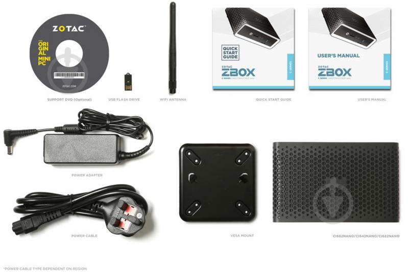 Неттоп Zotac ZBOX CI622NANO-BE (ZBOX-CI622NANO-BE) black - фото 7