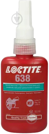 Анаэробный фиксатор резьбы LOCTITE LOC 638 зеленый 50 мл - фото 1