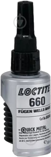 Анаеробний фіксатор різьби LOCTITE LOC 660 сірий 50 мл - фото 1