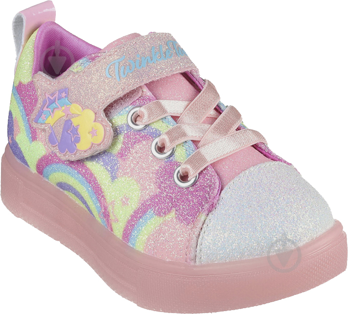 Кроссовки для девочек демисезонные Skechers TWINKLE SPARKS ICE 2.0 314749N CRMT р.24 розовые - фото 3