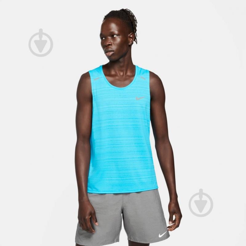 Майка Nike M NK DF MILER TANK CU5982-447 р.L блакитний - фото 4