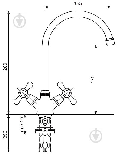 Змішувач для кухні Emmevi Rubinetterie Stella CR17407 - фото 4