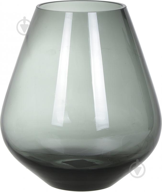 Ваза стеклянная Классик 19х21,5 см 21,5 см оливковая - фото 1