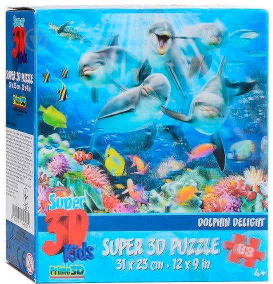 3D-пазл PRIME 3D дельфины (13522) - фото 1