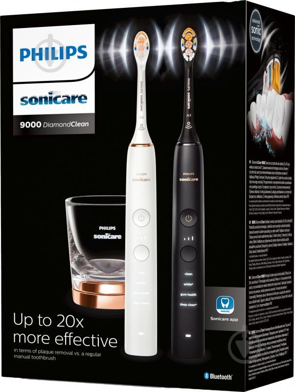 Набір електричних зубних щіток Philips Series 9000 Sonicare HX9914/69 Diamond Clean 9000 - фото 17