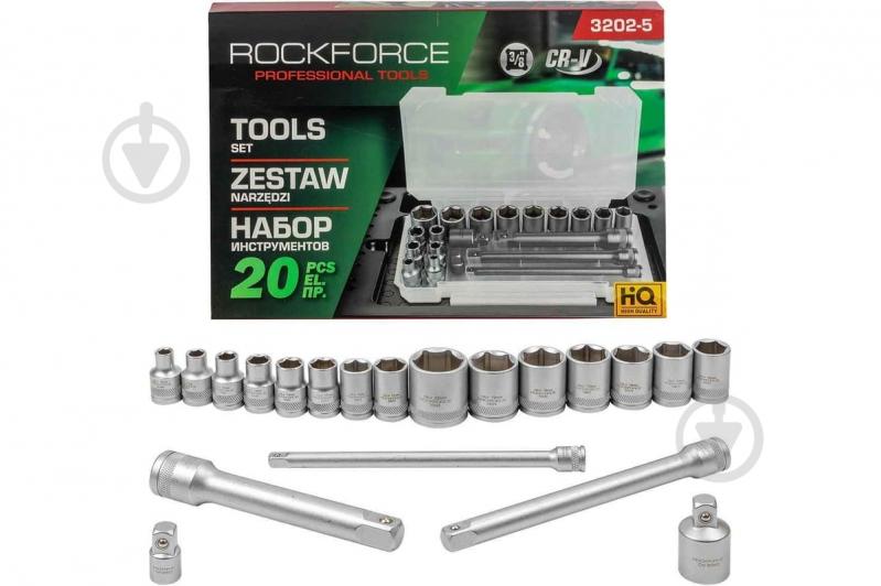 Набор ручного инструмента ROCKFORCE 20 шт. RF-3202-5 - фото 1