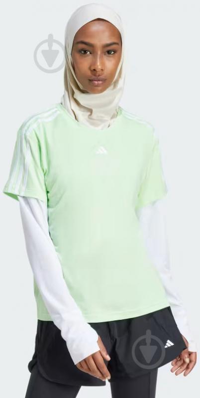 Футболка Adidas TR-ES 3S T IS4213 р.L зеленый - фото 1 Футболка Adidas TR-ES 3S T IS4213 р.L зеленый - фото 1