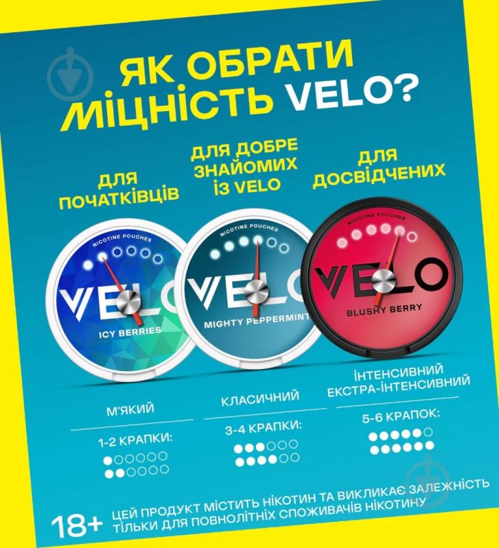 Тютюн жувальний Velo Нікотинові паучі Crispy Peppermint 10 мг - фото 6