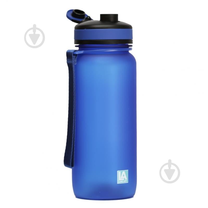 Бутылка для воды Line Art Flores 650 мл синяя - фото 2