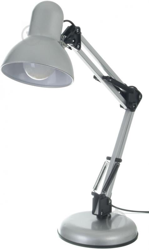 Настільна лампа офісна Accento lighting ALYU-DE3030-SL 40 Вт E27 сріблястий металік - фото 1