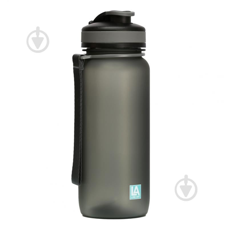 Бутылка для воды Line Art Flores 650 мл серая - фото 1 Бутылка для воды Line Art Flores 650 мл серая - фото 1