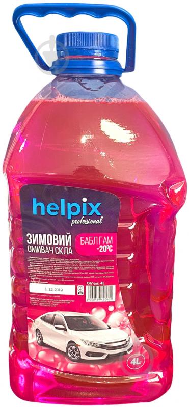Омыватель стекла Helpix бабл-гам зима -20 °С 4 л - фото 1