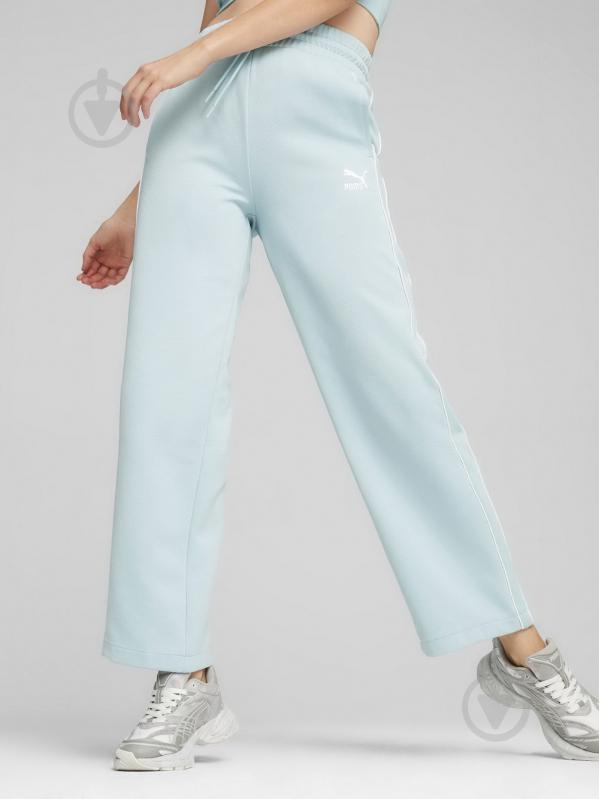 Штани Puma T7 High Waist Pants 62421222 р. S блакитний - фото 1