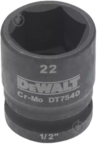 Головка ударная Impact 1/2 х 22 мм DeWalt 1 шт. DT7540 - фото 1