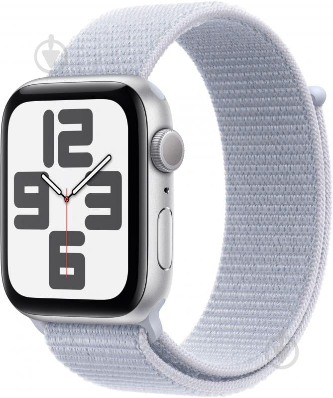 Смарт-часы Apple Watch SE GPS 40mm silver aluminium Case with Blue Cloud Sport Loop (MXEE3QH/A) - фото 1