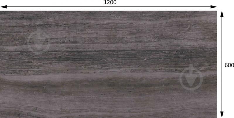 Плитка Allore Group Travertine Anthracite F PC R Mat 60x120 см - фото 2