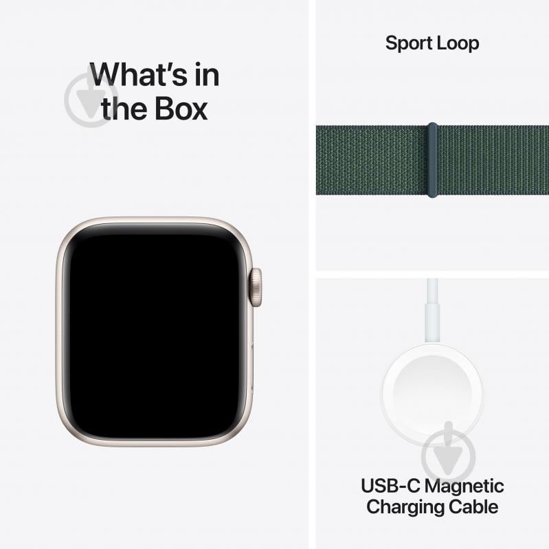 Смарт-годинник Apple Watch SE GPS 40mm starlight aluminium Case with Lake Green Sport Loop (MXEH3QH/A) - фото 7