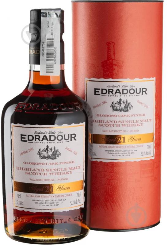 Віскі Edradour 21yo 52.1% 0,7 л - фото 1 Віскі Edradour 21yo 52.1% 0,7 л - фото 1