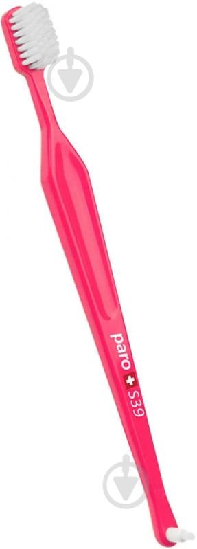 Зубна щітка Paro toothbrush S39 з монопучковою насадкою рожева 7.715/6 м'яка - фото 1