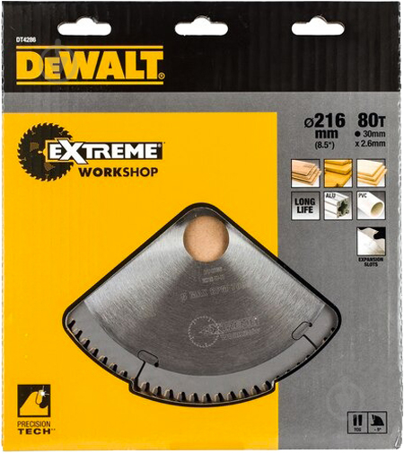 Пильный диск DeWalt Extreme Workshop 216x30x1,8 Z80 DT4286 - фото 3