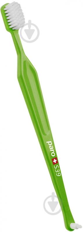 Зубна щітка Paro toothbrush S39 з монопучковою насадкою салатова 7.715/3 м'яка - фото 1