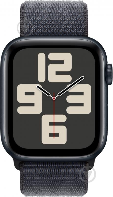 Смарт-годинник Apple Watch SE GPS 44mm midnight aluminium Case with Ink Sport Loop (MXEP3QH/A) - фото 2