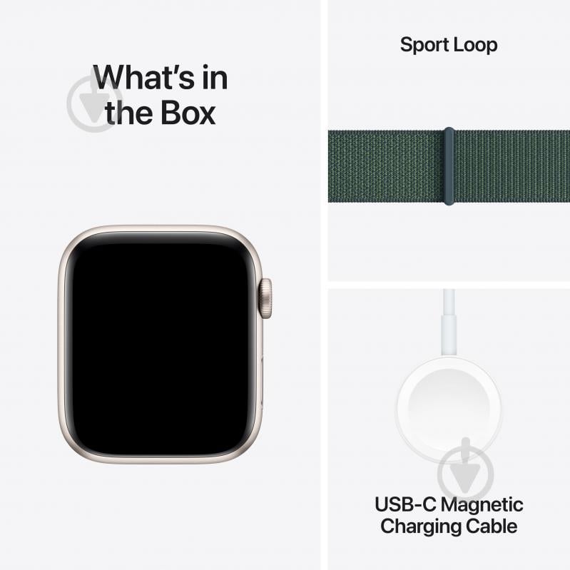 Смарт-годинник Apple Watch SE GPS 44mm starlight aluminium Case with Lake Green Sport Loop (MXEW3QH/A) - фото 7