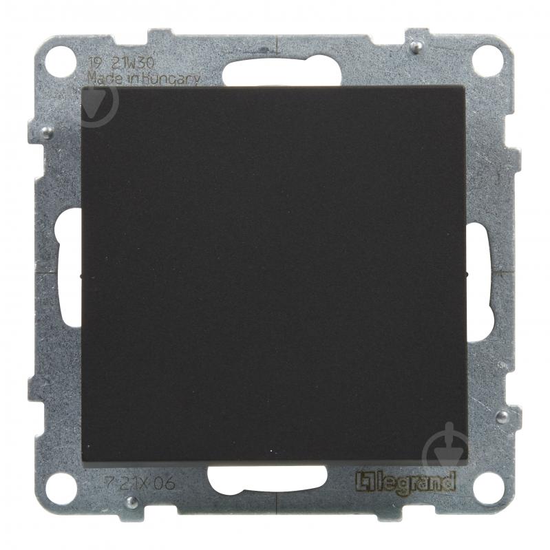 Переключатель проходной одноклавишный Legrand Suno без подсветки черный 721406 - фото 2
