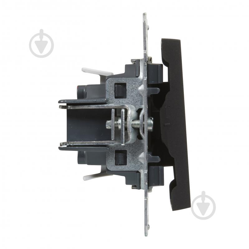 Переключатель проходной одноклавишный Legrand Suno без подсветки черный 721406 - фото 3