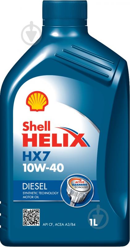 Моторное масло SHELL Helix Diesel HX7 10W-40 1 л (ТОВ-У001626) - фото 1