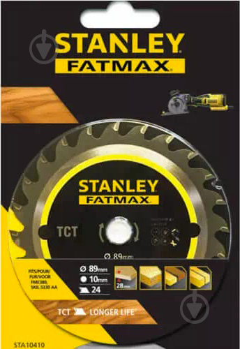 Пильный диск Stanley TCT Multi Saw для FME380 89x10 Z24 STA10410 - фото 1