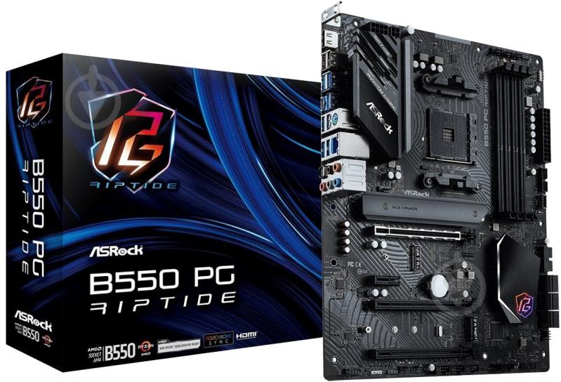 Материнская плата ASRock B550 PG RIPTIDE (Socket AM4, AMD B550, ) - фото 1