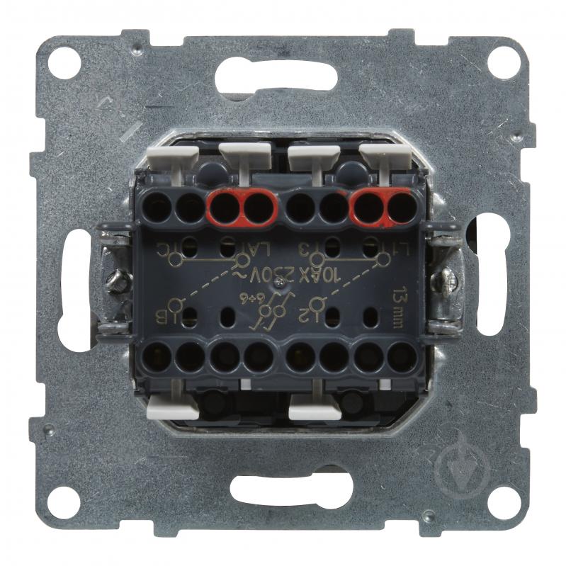 Переключатель проходной двухклавишный Legrand Suno без подсветки белый 721108 - фото 4