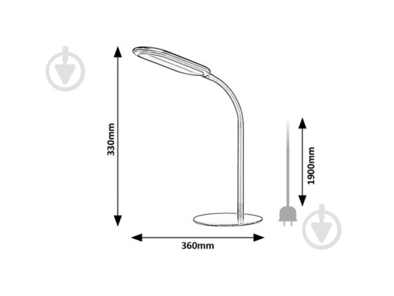 Настольная лампа Rabalux 74008 Аделмо 10 Вт серый 74008 - фото 6