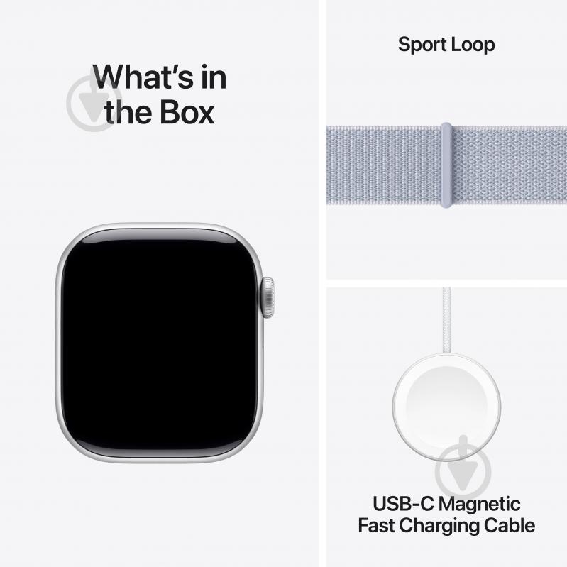 Смарт-годинник Apple Watch Series 10 GPS 42mm Silver Aluminium Case with Blue Cloud Sport Loop (MWWD3QH/A) - фото 9