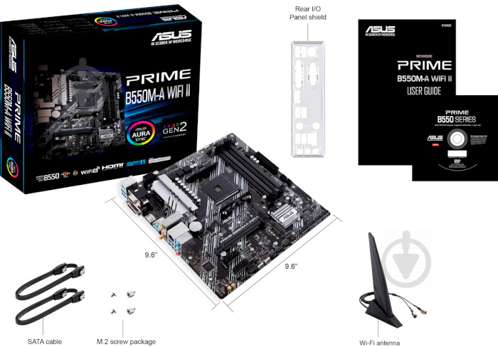 Материнская плата Asus PRIME B550M-A WIFI II (Socket AM4, AMD B550, micro ATX) - фото 8