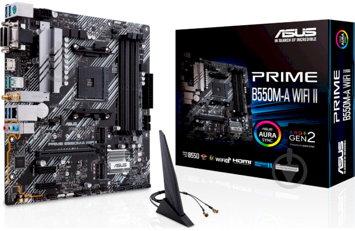 Материнская плата Asus PRIME B550M-A WIFI II (Socket AM4, AMD B550, micro ATX) - фото 3